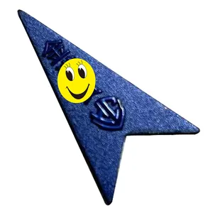 厂家批发定制蓝色箭头形状标志标签金属铝阳极氧化铭牌