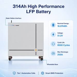 Batería de Almacenamiento Solar Pytes V16 Lite 51.2V 314Ah 16.07kWh, Sistema de Almacenamiento de Energía LiFePO4 de 8000 Ciclos para Respaldo Residencial - Product Image 1