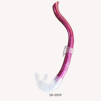 V.DIVE SN-09 Tube respiratoire pliable en silicone noir pour la plongée libre avec tuyau entièrement transparent 45 cm Non toxique Léger Unisexe