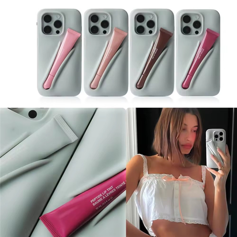 FUGLUS Lipgloss Custodia per cellulare,cover con gloss,con supporto lucidalabbra, supporto per lucidalabbra, custodia per telefono per,porta rossetto