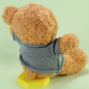 Mainan mewah 8235 Sweater Beruang keriting dengan harga khusus 30cm mesin cakar hadiah Natal hadiah ulang tahun mainan boneka