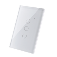 Les fabricants Tuya Gang Touch Glass Interrupteur électrique Télécommande Alexa sans fil Smart Wifi Interrupteur mural et prise