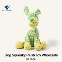 Jouet en peluche couineur pour chien vert, texture popcorn, à mâcher, interactif pour animaux de compagnie, accessoires pour chiots, vente en gros