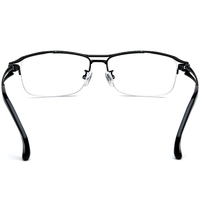 Gafas de titanio Borregls para hombre, montura de diseñador, ligeras, cuadradas, de medio aro, semimontura, ópticas, modelo 185770