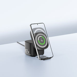 שולחן עבודה חדש 45w gan כוח רכזת תחנת טעינה אלחוטית 3-USB-C יציאה & תחנת מטען USB-A תואמת ipad & התקנים נוספים - Product Image 3