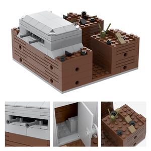 Bloques de Construcción de la Serie Militar, Caserón de Campo de Batalla, MOC MOOXI MOC5064-A, Ladrillos, Soldado del Ejército, Bloques de la Segunda Guerra Mundial y Juguetes de Construcción de Modelos - Product Image 6