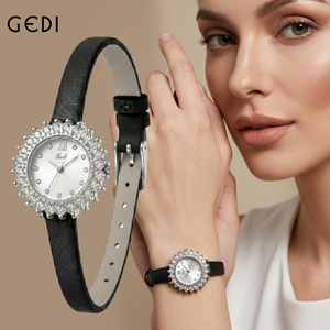 Reloj de Cuarzo para Mujer Sunflower con Diamantes Completos, Nuevo Diseño Simple - Product Image 1