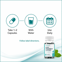 Capsule de déodorant corporel naturel à la chlorophylle pour les soins corporels, supplément alimentaire et de santé à base de plantes