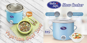 Scaldavivande per Bambini 0,8L 100W, Pentola a Cottura Lenta con Timer Digitale e Coperchio in Vetro Temperato, per Uso Domestico, per Zuppe e Porridge - Product Image 5