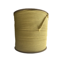 Cordon de traction tressé en fibre d'aramide jaune de 6 mm, haute résistance, ignifuge, écologique, résistant aux hautes températures