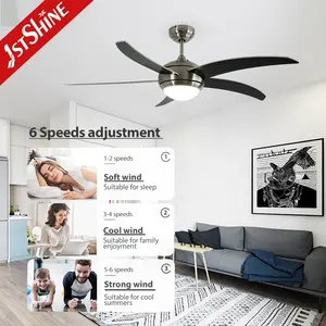 1stshine Decken ventilator neues Produkt ideal 52 Zoll AC Fernbedienung LED Decken ventilator mit Licht