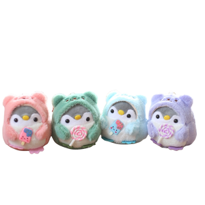 Wholesale Small Stuffed Animals Penguin Plush Key Chain Mini Kawaii Penguin Plush Keychain Bag Backpack Charm Decoration Pendant
