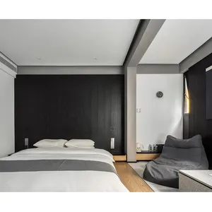 Ensemble de meubles de chambre d'hôtel modernes et contemporains en bois, écologiques, de luxe, tailles personnalisées, prêts pour appartements et espaces commerciaux - Product Image 4