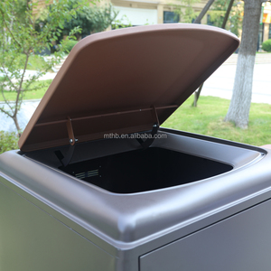 240L Commercial Metal Litter Bin Classified Waste Bins Galvanized <strong>Trash</strong> Bin Recycling Street Outdoor <strong>Trash</strong> <strong>Can</strong> for Restaurant - Product Image 5
