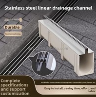 Caniveau de drainage en acier inoxydable pour eaux pluviales, système de protection de trottoir et de surface, hydroponie