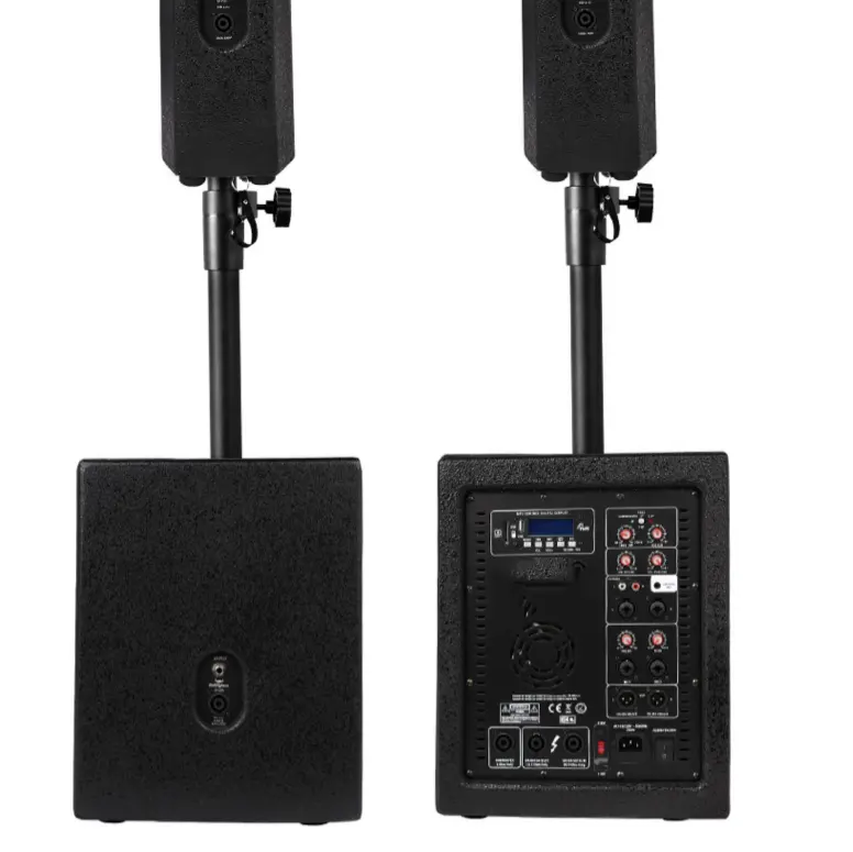 Mini Portabel Line Array kolom PA DJ System Sub Bass modul Bluetooth Built-in Mixer Kelas D amplifier speaker aktif Gereja