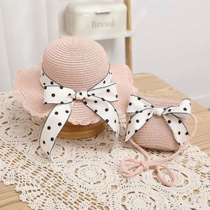 2024 New Arrival Summer Girls Bowknot Children Straw <b>Bag</b> Beach <b>Hats</b> Cute Kids Straw <b>Hat</b> With Purses Sets - Product Image 6