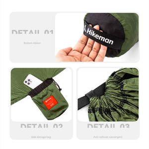 Amaca da Campeggio Portatile Personalizzata 201T, Doppia e Singola, con Cinghie, Fibbie e Borsa per Escursioni e Relax all'Aperto - Product Image 6