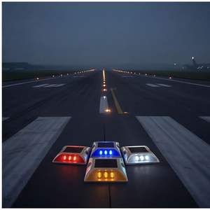 Marcador de Pavimento Reflectante de Aluminio Fundido a Presión, Resistente al Agua, con LED Solar, para Señalización de Carreteras - Product Image 1