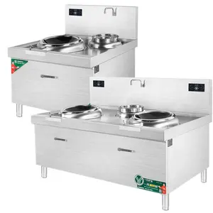 15kW high power chinese wok range restaurant commercial 1 2 burner induction cookers