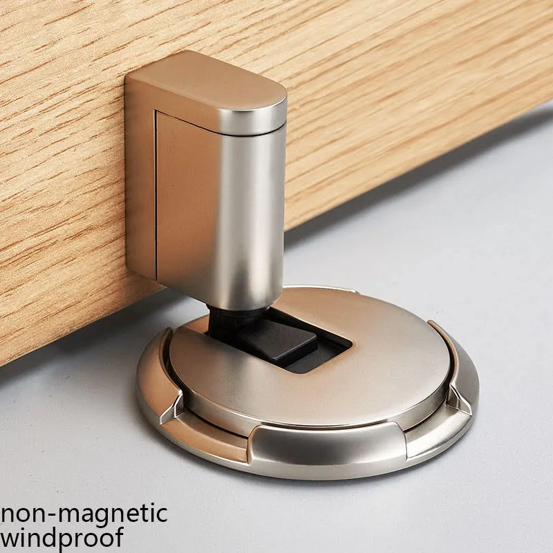 Mute Punch-free Door Stopper Anti-collision Invisible Hidden Windproof Non-magnetic Floor Mounted Door Stops