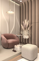 Fauteuil de pédicure en velours luxueux avec structure en métal doré, ensemble manucure-pédicure pour salon de beauté