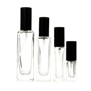 Empty Luxury Crystal Clear Frosted Refillable Glass Perfume Spray Bottles Fine Mist Atomizer <strong>Travel</strong> Cosmetic Fragrance <strong>Container</strong> - Product Image 1