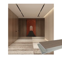 Panneaux muraux en WPC imitation bois, aspect béton ondulé décoratif