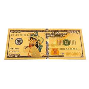 11 <span class=keywords><strong>billets</strong></span> <span class=keywords><strong>de</strong></span> <span class=keywords><strong>banque</strong></span> en feuille d'or <span class=keywords><strong>de</strong></span> la série Princesse Américaine, très demandés, pour collection et souvenir - Product Image 2