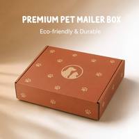 Boîte d'expédition personnalisée pour animaux de compagnie, emballage écologique pour animaux de compagnie, boîte d'abonnement pour chiens et chats, boîte en carton ondulé robuste, boîte d'expédition de marque