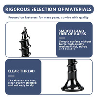 Vis à tête cruciforme noire pour plaques de plâtre, vis autoperceuse pour plaques de plâtre, fixation en gros pour quincaillerie