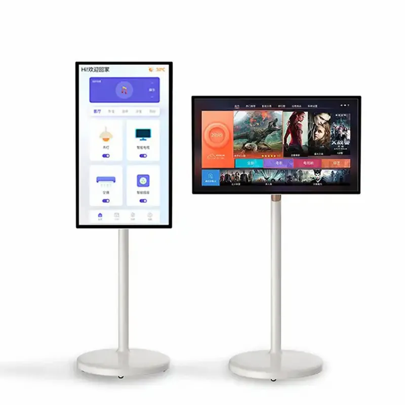 32 inç akıllı dokunmatik ekran kablosuz ekran Android LCD monitör dahili 5H pil ömrü hareketli Stand By Me