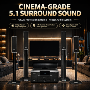 5.1 Channel Home Surround Sound System Floor Standing Tower <b>Speakers</b> <b>Amplifier</b> Audio Set <b>With</b> Remote Control K10(5.1) Surround S - Product Image 4