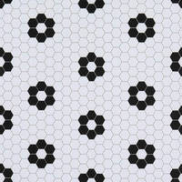 Carrelage mural en céramique à motifs géométriques décoratifs antibactériens noir et blanc pour hôtel, cuisine, salle de bain