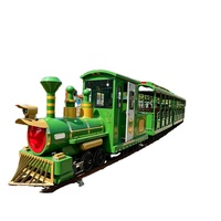 Manèges de parc d'attractions personnalisés Zhengzhou : Train électrique sur rails pour enfants, locomotive à vapeur sur rails pour enfants