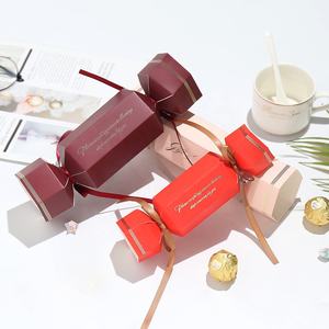 Cajas de regalo de lujo para fiestas y bodas a precio de fábrica, elegantes cajas de papel para dulces con cinta impresa con su propio logotipo - Product Image 4