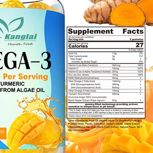 Gommose <span class=keywords><strong>Omega</strong></span> 3 OEM ODM con Vitamina A e Acidi Grassi <span class=keywords><strong>Omega</strong></span> 3 Totali, Estratto di Pepe Nero, Ottimo Antiossidante, Gommose al Zinco - Product Image 2