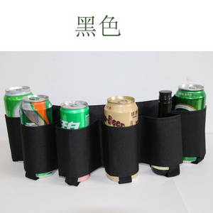 Boshiho Ceinture porte-boissons réglable et durable pour 6 boissons, avec fonction imperméable, étui pour bouteilles de bière et sac banane - Product Image 6