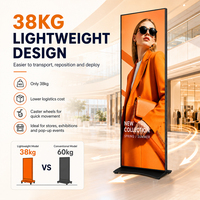 Pantalla Digital Plegable P2.5 de Doble Uso Interior/Exterior, IP65, 3840Hz, con Control WiFi, 4G y USB para Exhibiciones y Tiendas