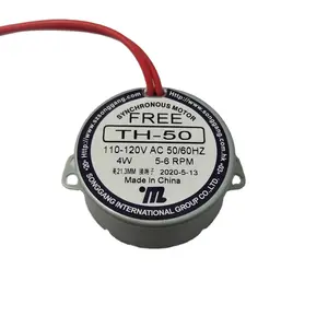 TH-50 AC 110-120V 5-6RPM ücretsiz 4W yükseklik 21.3 mil uzunluğu 16.5 connect sleeve terminal