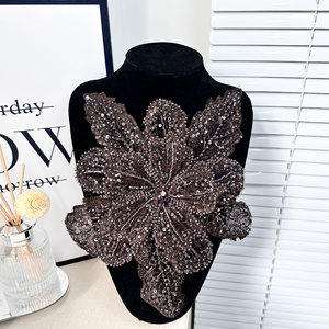 Bán Buôn <span class=keywords><strong>Sequin</strong></span> 3D Hoa Đính Cườm Đính Thêu Vá Bead Màu Đỏ Hoa Ren Vá Đính Cho Quần Áo Phụ Kiện - Product Image 4