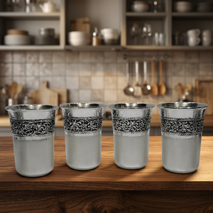 Verre en acier inoxydable à motif floral, design classique, pour les fêtes, adultes - Product Image 4