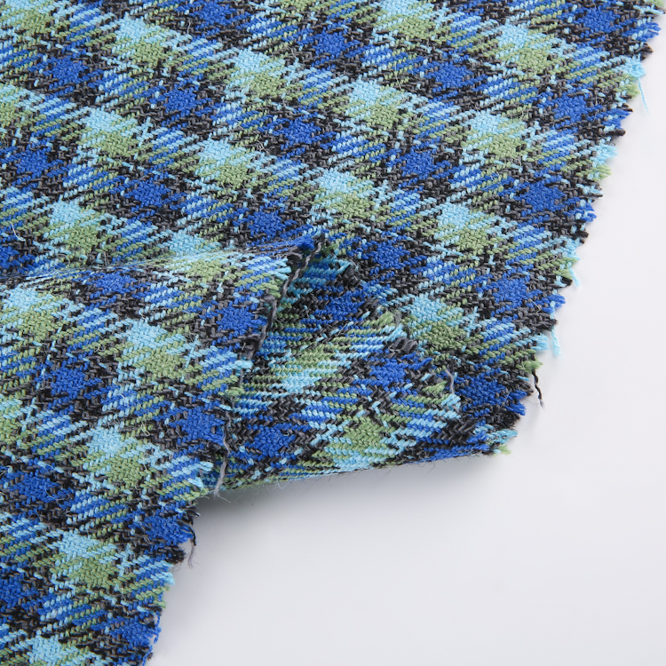 Shaoxing Textile Yarn Dyed Weaving Wool Nylon Yarn Dyed Plaid Luxury Tweed Fabric