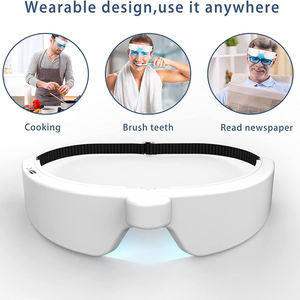 Masseur oculaire à micro-courant 480NM, lunettes de luminothérapie bleue, utilisation médicale à domicile, portable, anti-âge, éclaircissant, traitement des poches sous les yeux - Product Image 5