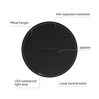 Miroir Intelligent Grace Fabriqué En Usine AI Magique Vercon Bluetooth Haut-parleur Pour La Salle De Bain YouTube Android IP44