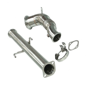 ท่อลงตรงลดขนาดเส้นผ่านศูนย์กลางทำจากสแตนเลสขัดเงา พร้อมท่อหน้า สำหรับรถยนต์ยาริส GR 1.6T ยี่ห้อ Rongdi - Product Image 3