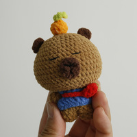 Haute qualité poupée porte-clés tressé Capybara Anime porte-clés sac breloque suspendu à la main cadeau porte-clés