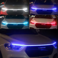 Barra de Luz LED Dinámica Universal de 12V para Capó de Coche, Luz Decorativa para Capó de Motor, Barra de Luz Diurna para Automóvil