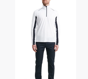 Printemps et automne Golf T-shirts de randonnée respirants à manches longues pour hommes et femmes Sports de plein air avec col montant à demi-zip - Product Image 1