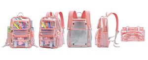 Sac à dos transparent en PVC robuste personnalisé, sac à dos d'école, sac à dos transparent, sac à dos pour adolescents, étudiants - Product Image 6